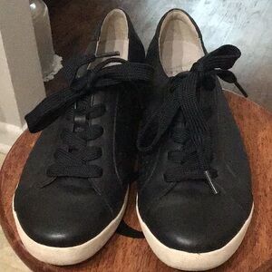 Black Dansko lace up leather sneakers